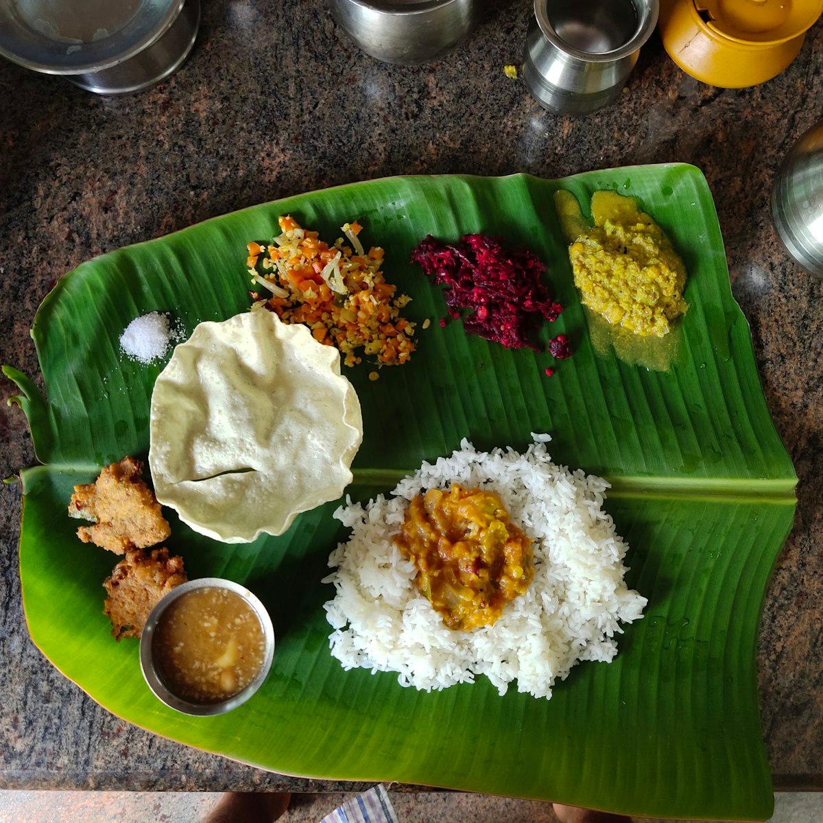 Banana Leaf Sadya Plate